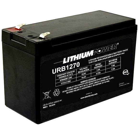 12.8v 7.5Ah LiFePo4 - Drop-in Replacement for Lead Acid Battery